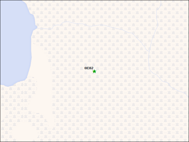 Une carte de la zone qui entoure immédiatement le bien de l'RBIF numéro 08362