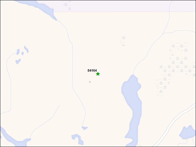 Une carte de la zone qui entoure immédiatement le bien de l'RBIF numéro 84164