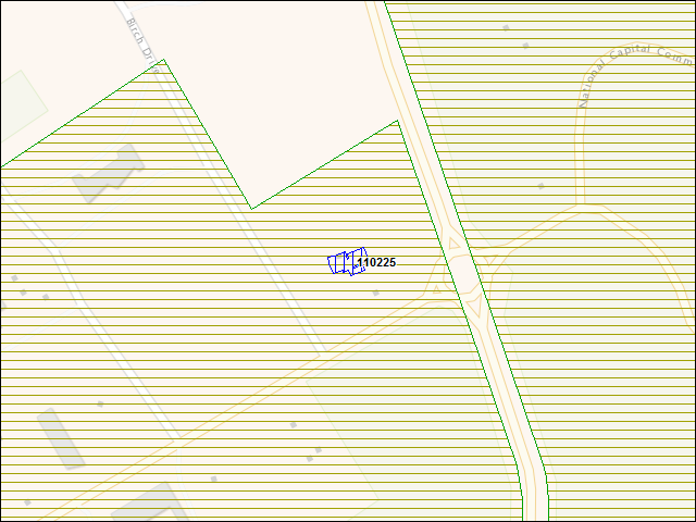 A map of the area immediately surrounding building number 110225
