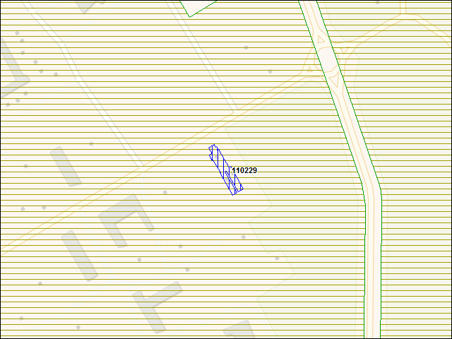 A map of the area immediately surrounding building number 110229