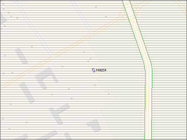 A map of the area immediately surrounding building number 110231