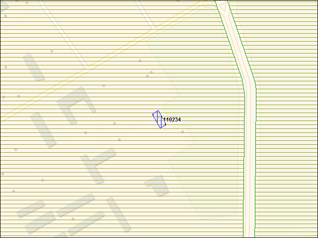 A map of the area immediately surrounding building number 110234