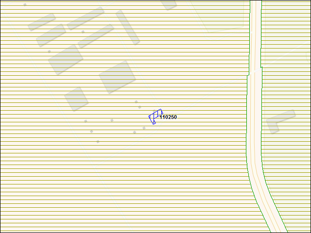 A map of the area immediately surrounding building number 110250