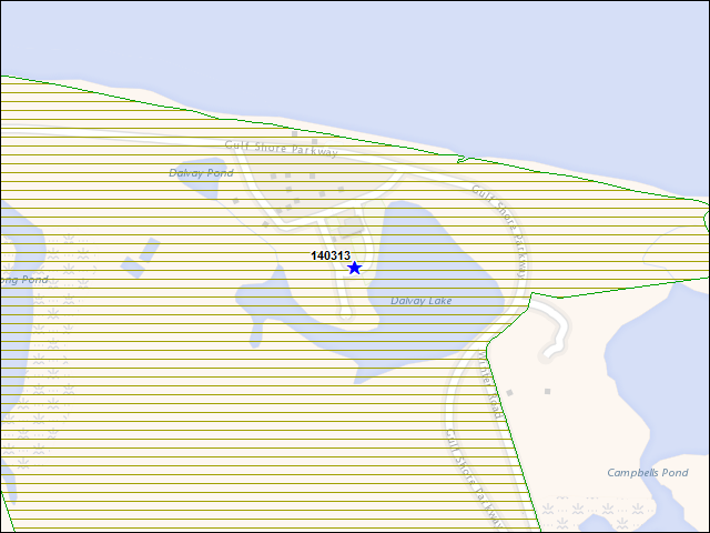 A map of the area immediately surrounding building number 140313