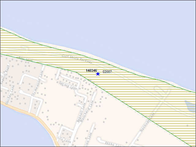 A map of the area immediately surrounding building number 140346