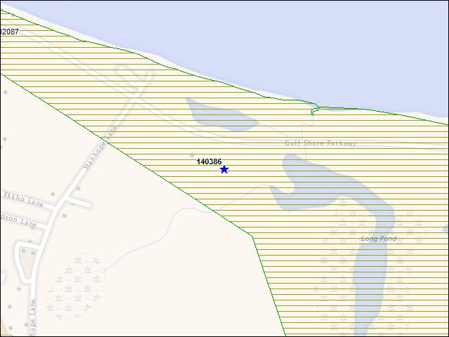 A map of the area immediately surrounding building number 140386