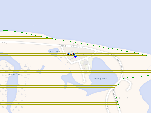 A map of the area immediately surrounding building number 140406