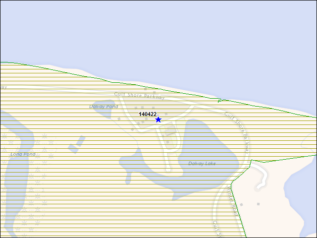 A map of the area immediately surrounding building number 140422
