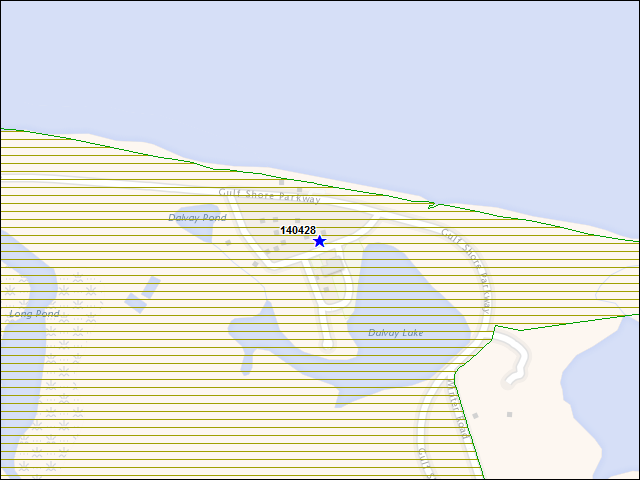 A map of the area immediately surrounding building number 140428
