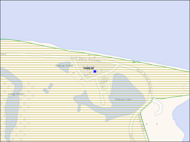 A map of the area immediately surrounding building number 144038