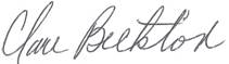 Clare Beckton, Co-ordinator < Signature