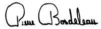 Signature of Pierre Bordeleau