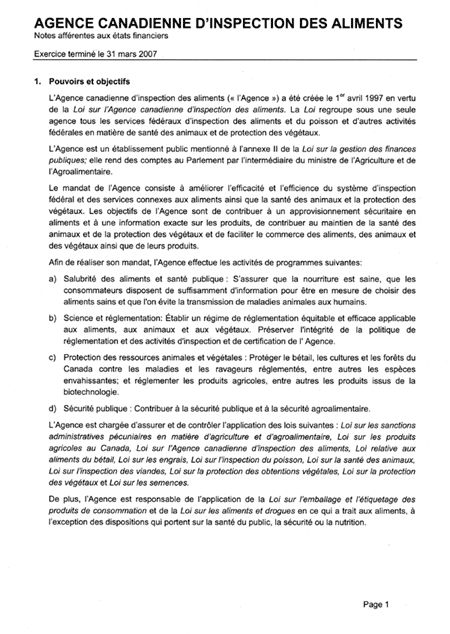 Notes aff�rentes aux �tats financiers