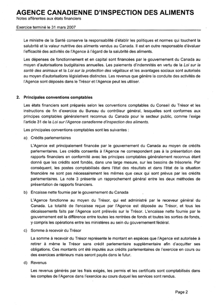 Notes aff�rentes aux �tats financiers