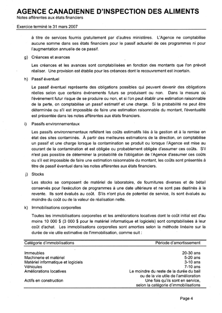 Notes aff�rentes aux �tats financiers