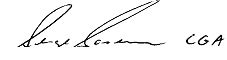 signature de Serge Gascon, Agent financier sup�rieur