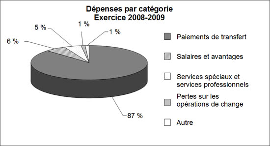 D�penses par cat�gorie Exercice 2008-2009