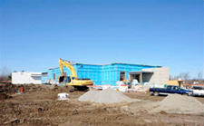 Photo showing the construction progress of the nitrate preservation facility, as of March 21, 2010