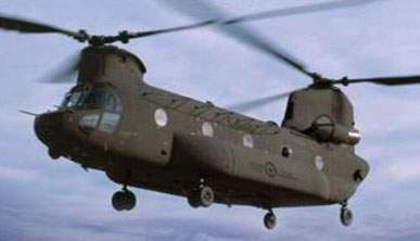 Artist's rendering of the new Canadian Chinook helicopter.