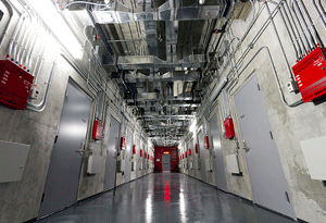 Photo showing the inside of the new Nitrate Film Preservation Facility.