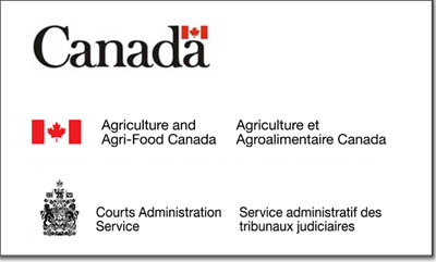 Illustration of the three official symbols of the Government of Canada: Arms of Canada, Government of Canada signature, Canada wordmark
