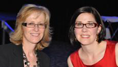 Marj Akerley, Executive Director, ORO, and Laura Simpson of TBS