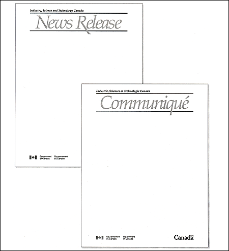 Illustrations des couvertures de rapports, des communiqués et des pochettes pour trousses d'information