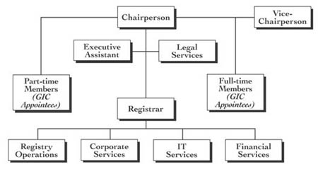 Figure 3.1 The Tribunal's Organization Chart