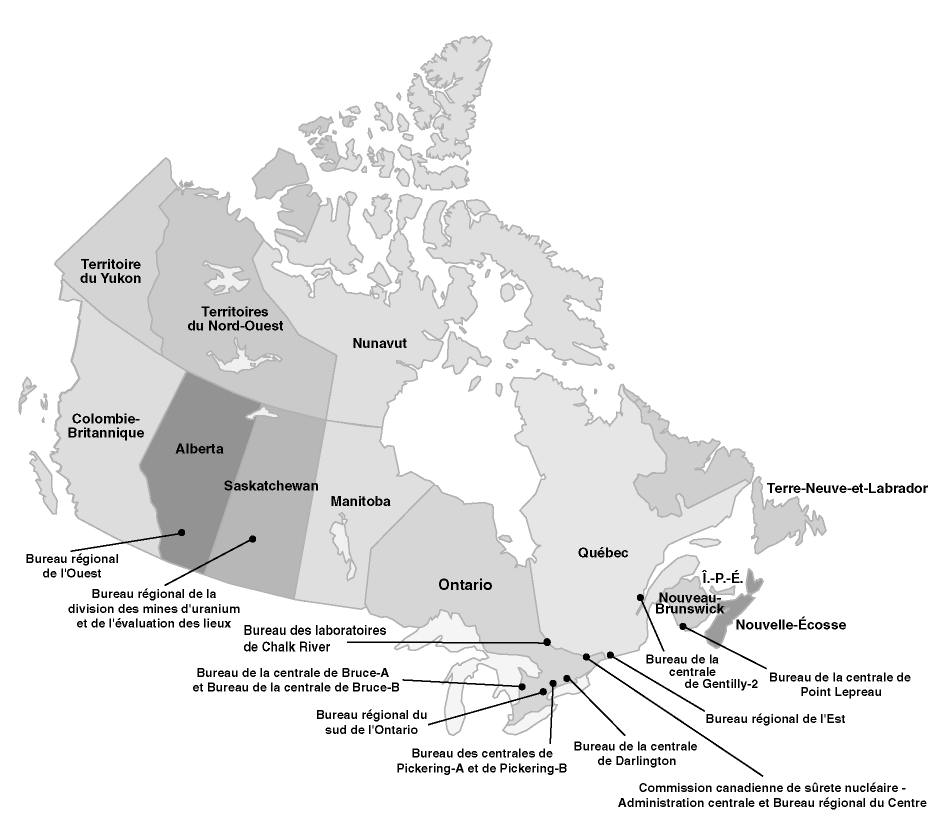 Canadian Nuclear Safety Commission - Locations