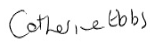 Signature of Catherine Ebbs, Chair