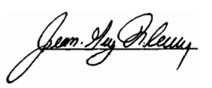 Signature de Jean-Guy Fleury