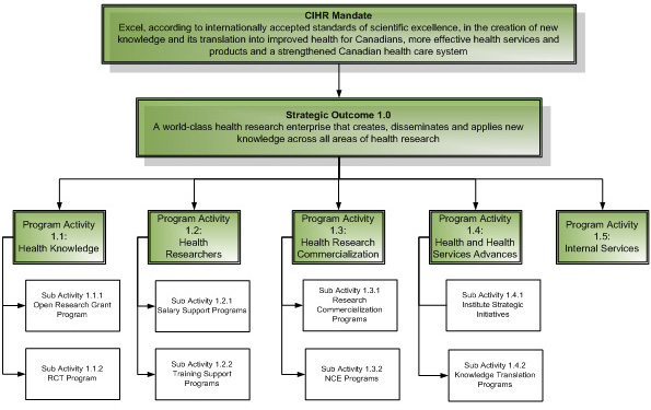 Figure 1: CIHR's Program Activity Architecture