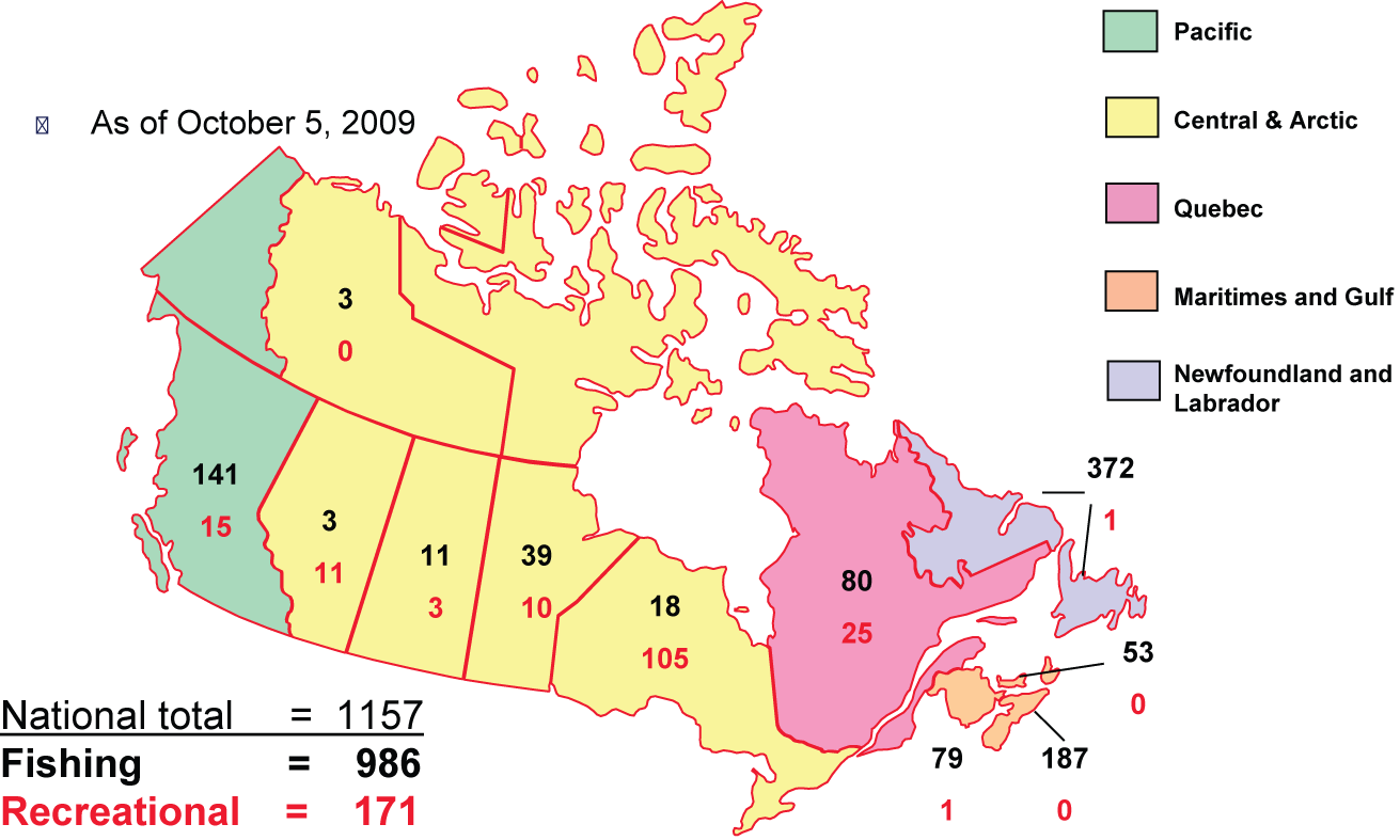 Small Craft Harbours throughout Canada