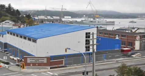 The new National Defence HAZMAT building at Canadian Forces Base Esquimalt.