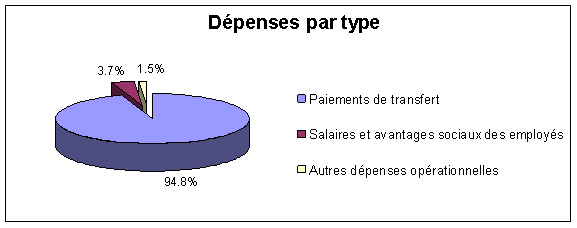 Dépenses par type