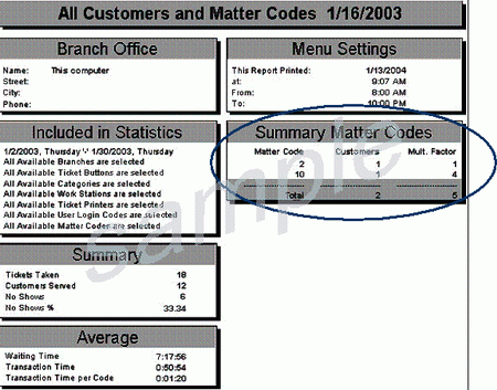 Matter Code Report (Daily) for Tracking Error Rates (Q-MATIC)